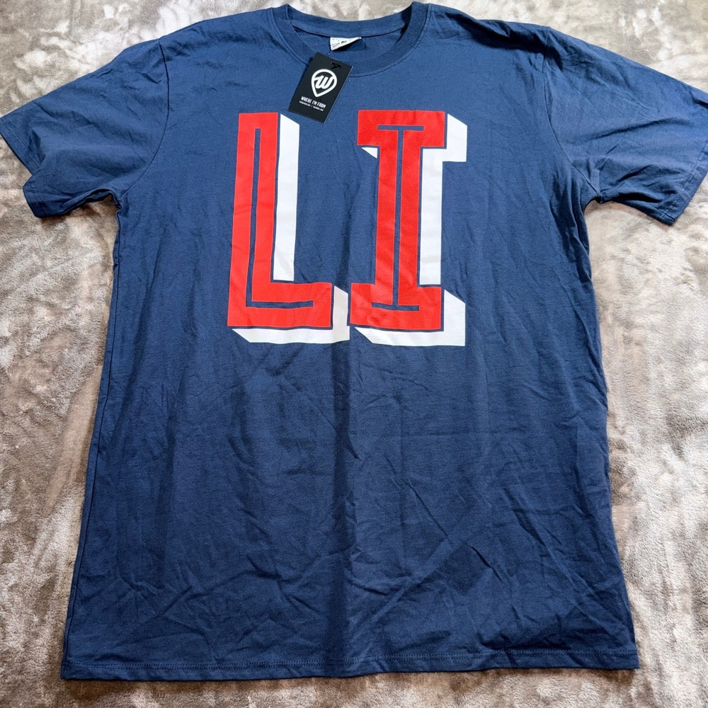 Where I'm From T-Shirt Mens XL Navy Blue New Long Island Graphic Tee Cotton‎